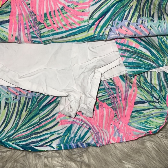 Lilly Pulitzer Sam Skort in Scarlet McCaw Skirt w/ Shorts Palm Leaf sz XL 12-14 - Picture 6 of 8
